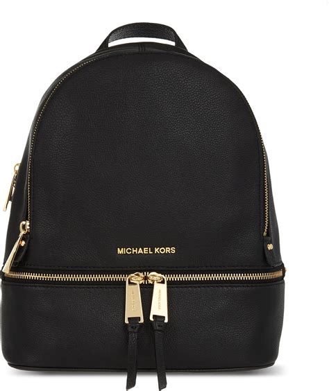 michael kors rhea backpack blackk and white|Michael Kors rhea backpack sale.